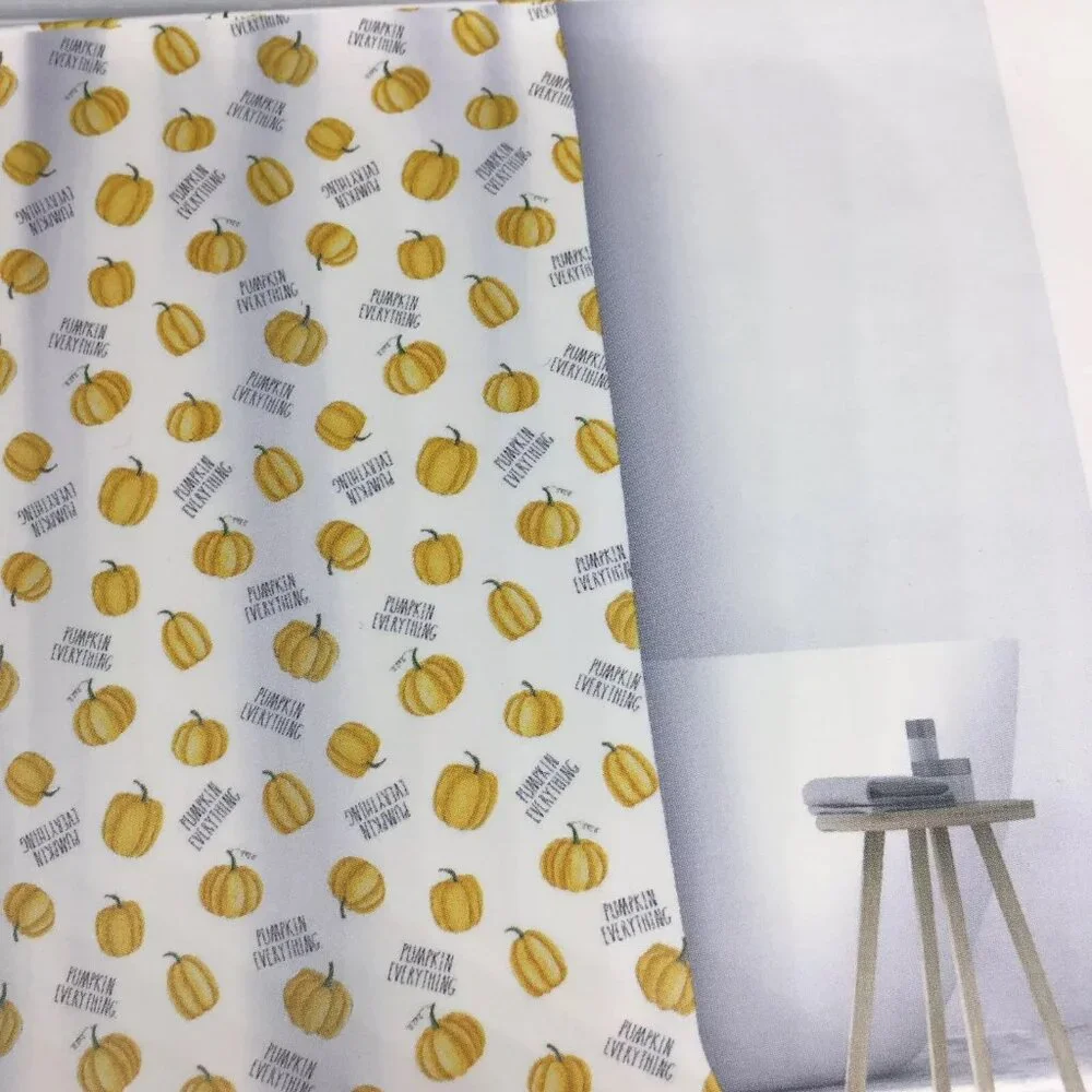 Rae Dunn Pumpkin Everything Shower Curtain LINER Orange Thanksgiving Fall Decor